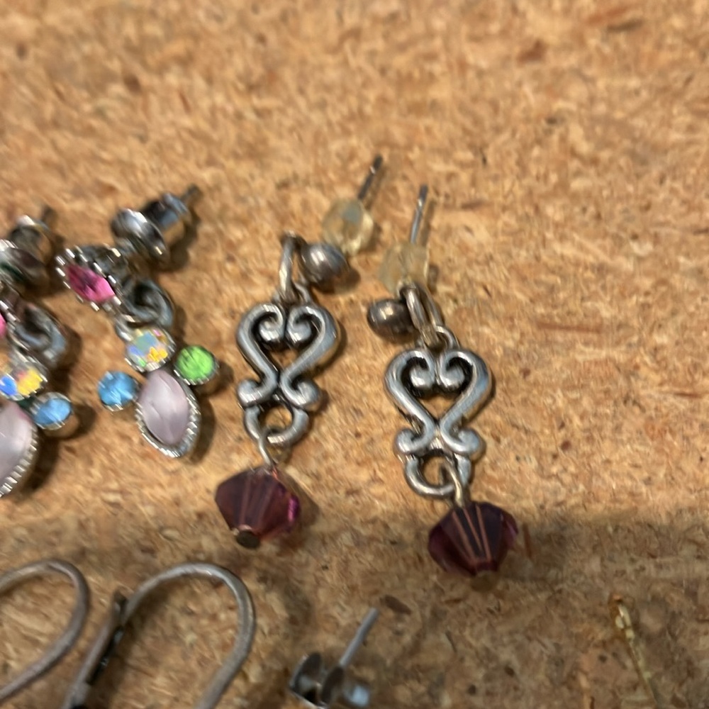 Dangle Earrings Bundle 4 Pairs Dainty silver and gold tones - Picture 6 of 12